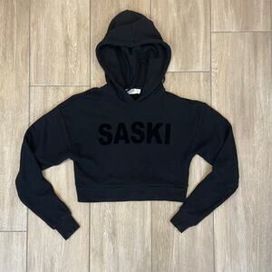 Saski Collection Black Cropped Hoodie Logo Small – 17.5" Chest 15" Length 2020